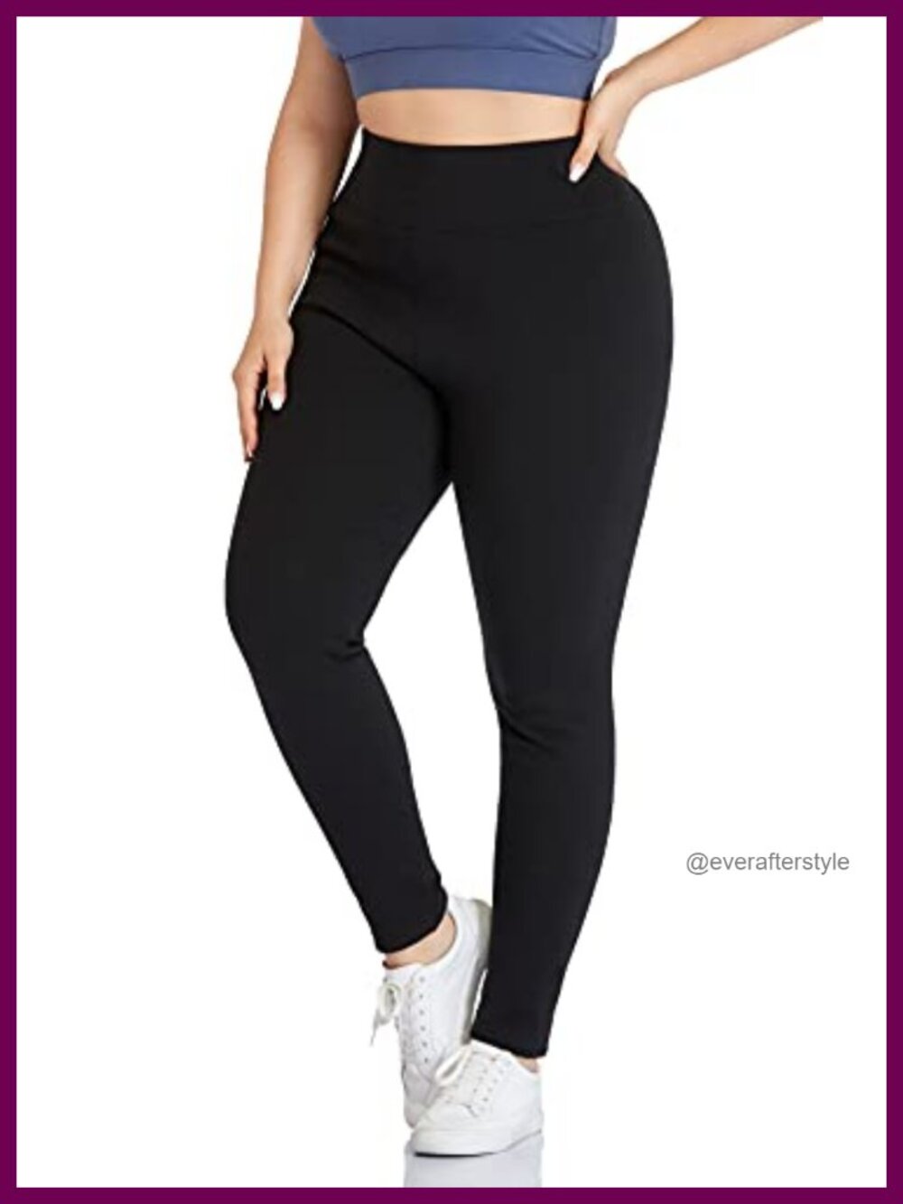 Plus Size High Waist Fleece Lined Leggings Winter Thermal Yoga Pants
